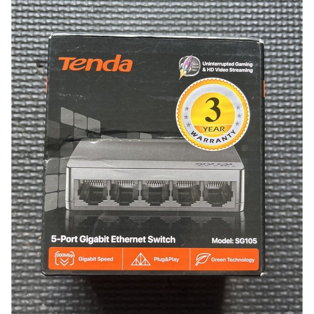 Tenda SG105 5-Port Gigabit Ethernet Switch Unmanaged LAN Hub